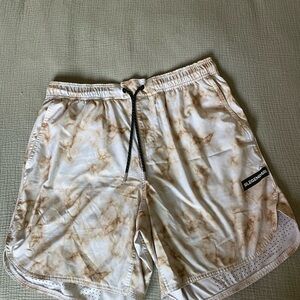 Men's Tan Tie-Dye Shorts